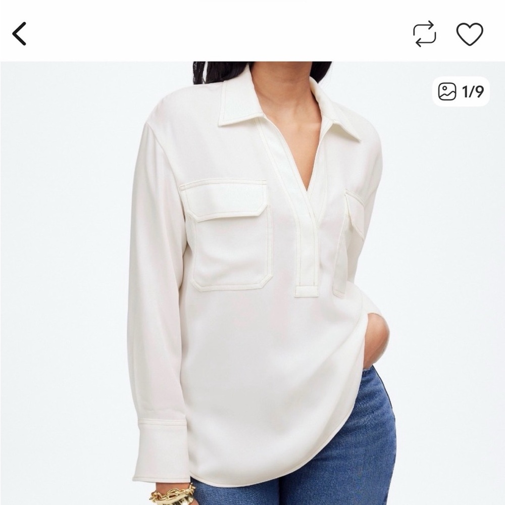 Madewell Cream Women's Blouse